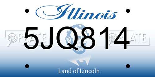 5JQ814 Illinois License Plate