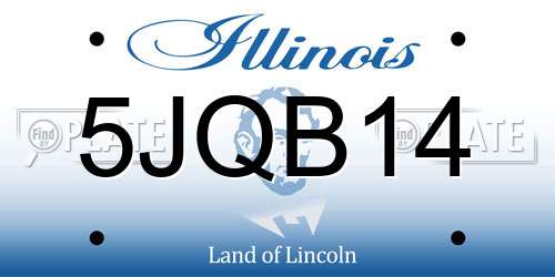 5JQB14 Illinois License Plate