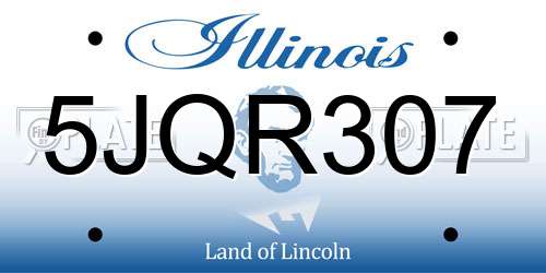 5JQR307 Illinois License Plate