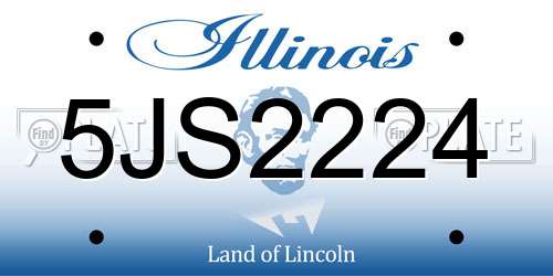 5JS2224 Illinois License Plate