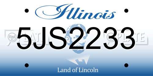 5JS2233 Illinois License Plate