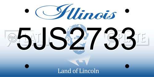 5JS2733 Illinois License Plate