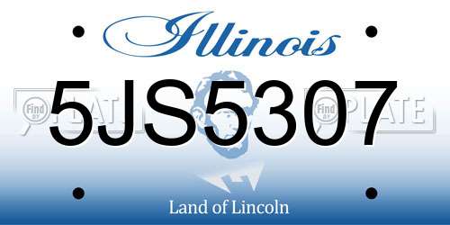 5JS5307 Illinois License Plate