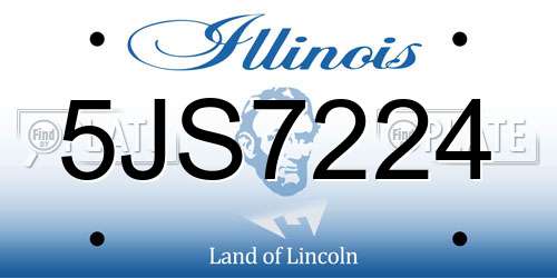 5JS7224 Illinois License Plate