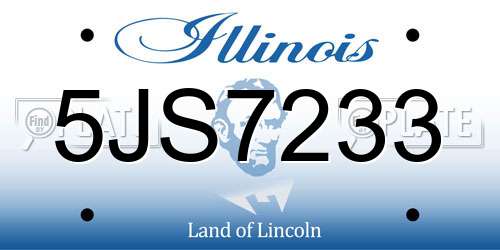 5JS7233 Illinois License Plate