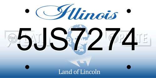 5JS7274 Illinois License Plate