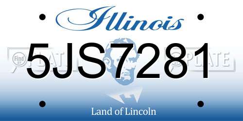 5JS7281 Illinois License Plate