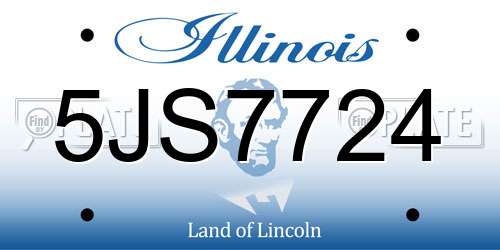 5JS7724 Illinois License Plate