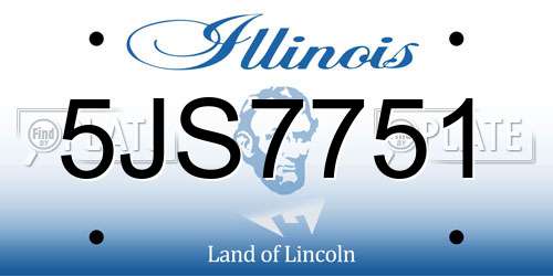5JS7751 Illinois License Plate