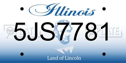 5JS7781 Illinois License Plate