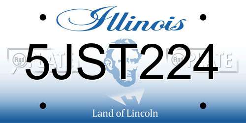 5JST224 Illinois License Plate