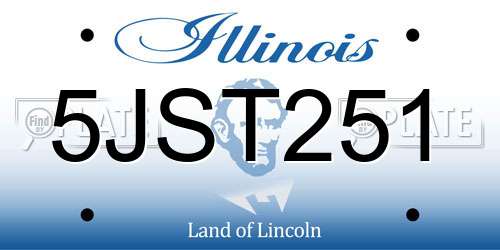 5JST251 Illinois License Plate