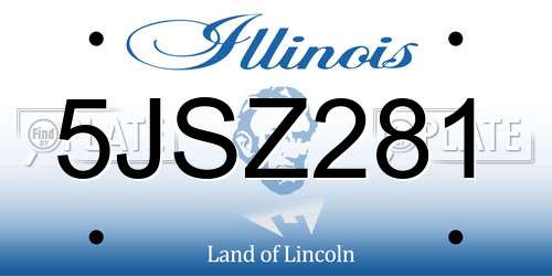 5JSZ281 Illinois License Plate