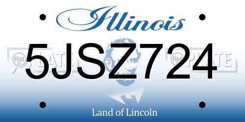 5JSZ724 Illinois License Plate