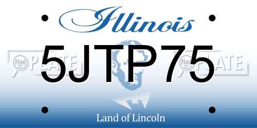 5JTP75 Illinois License Plate