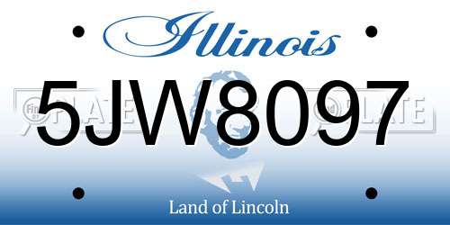 5JW8097 Illinois License Plate