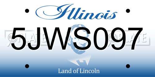 5JWS097 Illinois License Plate