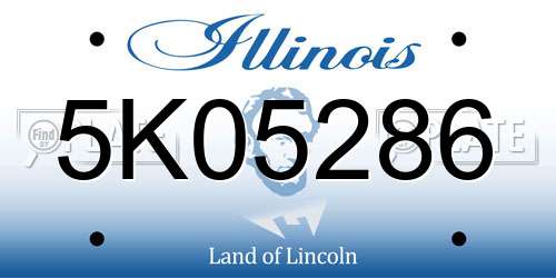 5K05286 Illinois License Plate