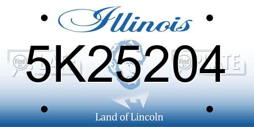 5K25204 Illinois License Plate