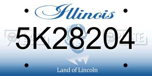 5K28204 Illinois License Plate