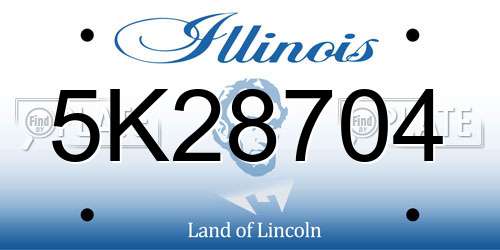 5K28704 Illinois License Plate