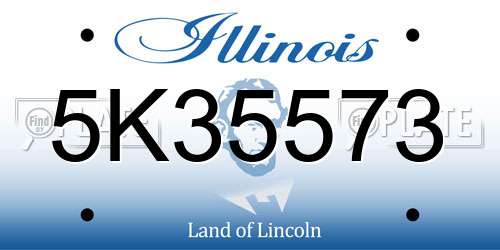 5K35573 Illinois License Plate