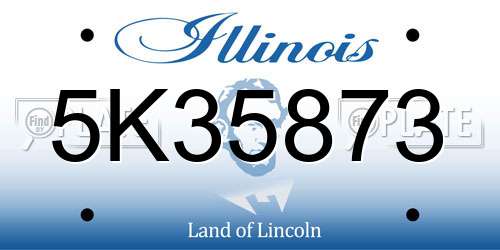 5K35873 Illinois License Plate