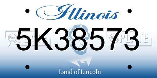 5K38573 Illinois License Plate