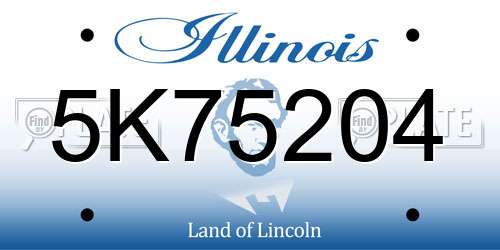 5K75204 Illinois License Plate