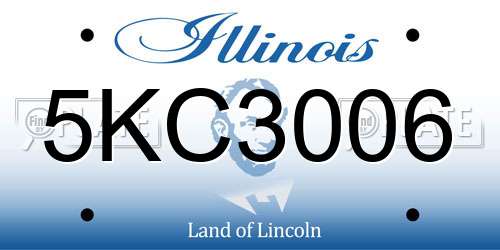5KC3006 Illinois License Plate