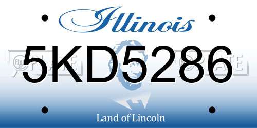 5KD5286 Illinois License Plate