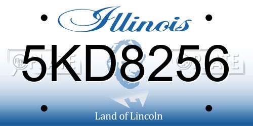 5KD8256 Illinois License Plate