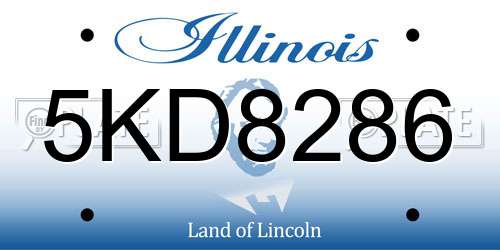 5KD8286 Illinois License Plate