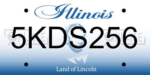 5KDS256 Illinois License Plate