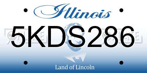 5KDS286 Illinois License Plate
