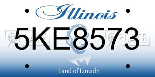 5KE8573 Illinois License Plate
