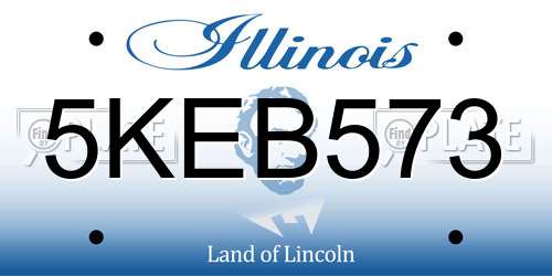 5KEB573 Illinois License Plate