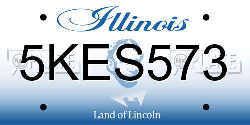 5KES573 Illinois License Plate