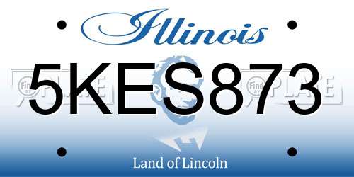 5KES873 Illinois License Plate