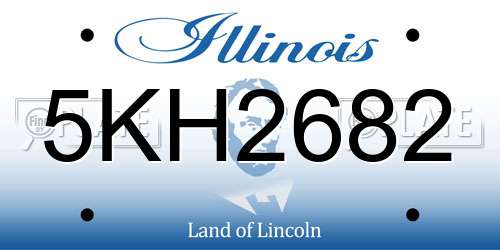 5KH2682 Illinois License Plate