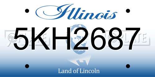 5KH2687 Illinois License Plate