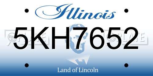 5KH7652 Illinois License Plate