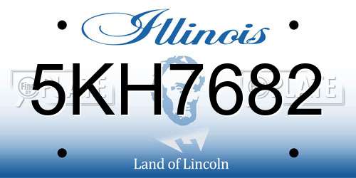 5KH7682 Illinois License Plate