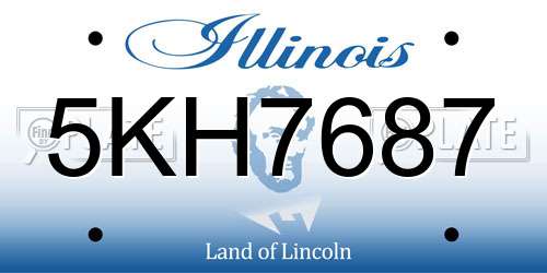 5KH7687 Illinois License Plate