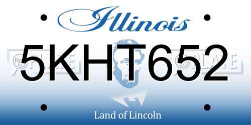 5KHT652 Illinois License Plate