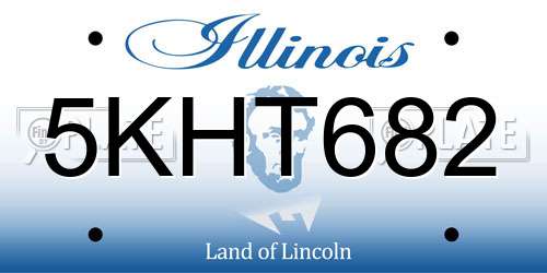 5KHT682 Illinois License Plate