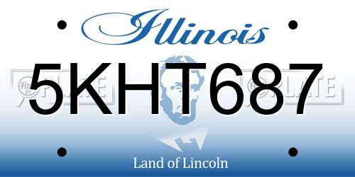5KHT687 Illinois License Plate