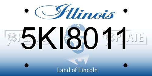 5KI8011 Illinois License Plate