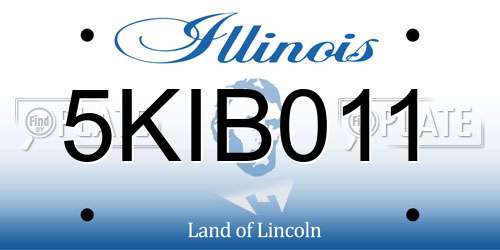 5KIB011 Illinois License Plate