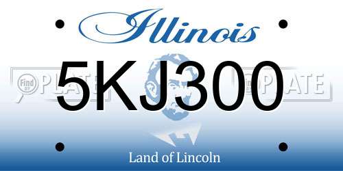 5KJ300 Illinois License Plate